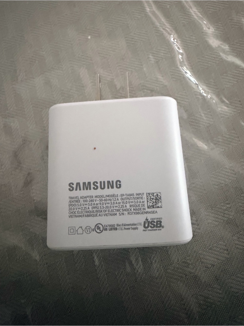 Samsung White USB Wall Charger Adapter